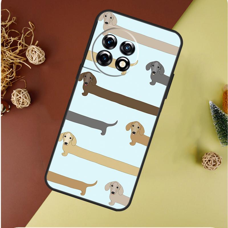 Sausage Dog Love For OnePlus 13 13R 12 12R 11 9 10 Pro 8T 9RT 10T 10R N20 N30 Nord CE 2 3 4 Lite Phone Case