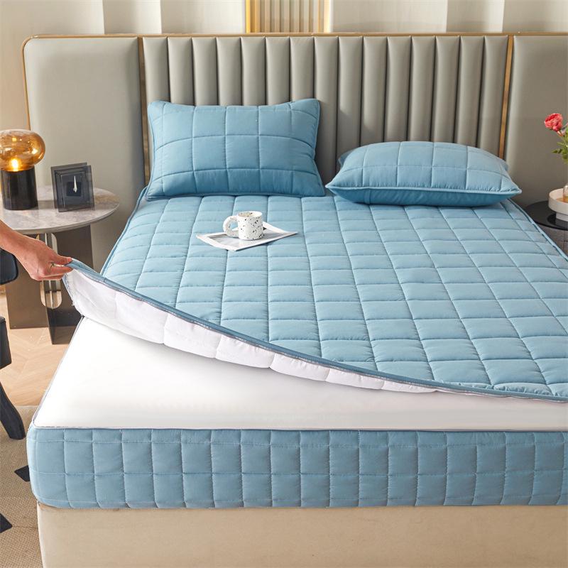 Premium Zippered Quilted Mattress Protector - Dustproof Six-Sided Fitted Sheet Cover