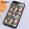 Krajews Sloths floral Style Soft Phone Case Cover For IPhone 18 17 Air 16 15 14 plus 11 12 13 pro max Plus coque Fundas