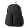 Kashkash 10-00-04411 Nylon-Rucksack mit 10 Taschen, Schwarz, Mittel