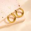 Raffinate Ear Cuff in Acciaio Titanio Oro 18k per Donna