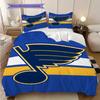 St. Louis Blues Pattern Bedding Quilt Set Quilt Cover Pillowcase Home Decoration Birthday Gift (1 * duvet cover + 2 * pillowcase, without core)