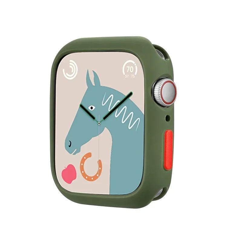 NEW Candy Soft Case for Apple Watch Cover 9 8 7 6 Se 5 4 3 45 42mm 38mm Protection Iwatch Serier 44mm 40mm 41mm Silicone Bumper