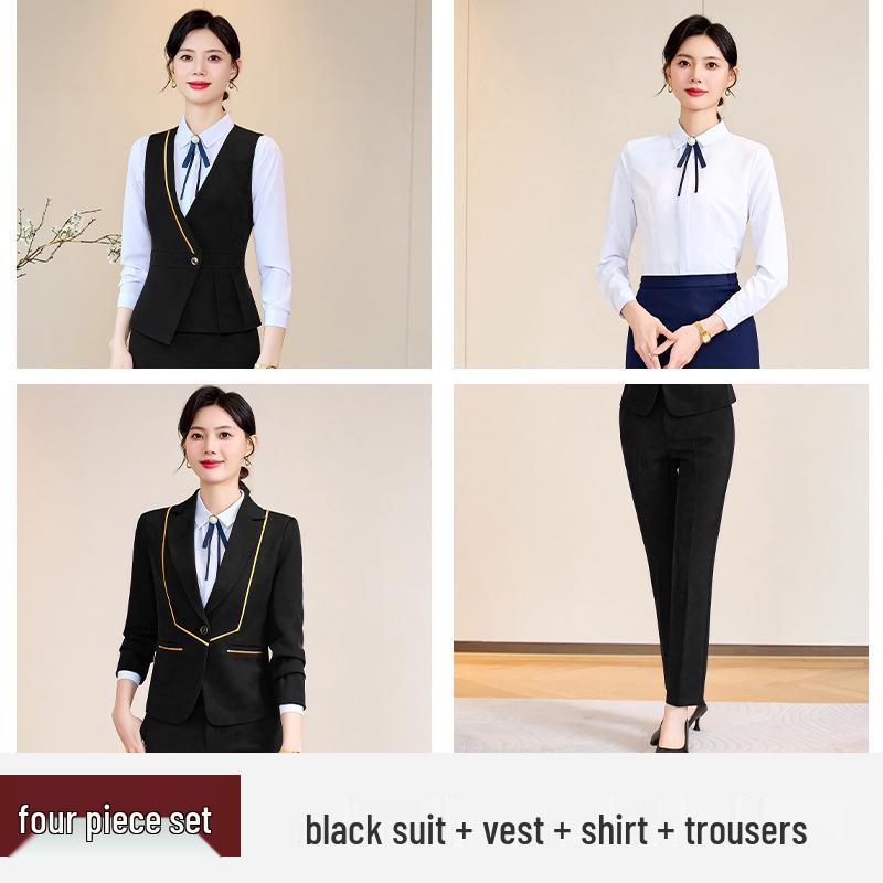 Spring 2024 Women's Professional Suit: Elegant Work Uniform for Jewelry Stores & Beauty Salons