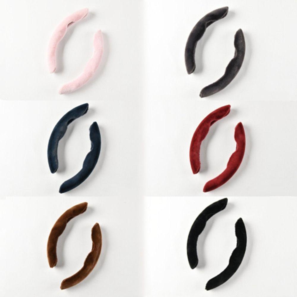 2Pcs Universal Auto Steering Cover Plush Steering Wheel Protector Car Steering Wheel Cover  General