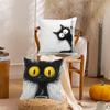 Scruffyl Black Cat Pillow Case Suitable For Bedrooms Living Rooms Cars Home Decoration