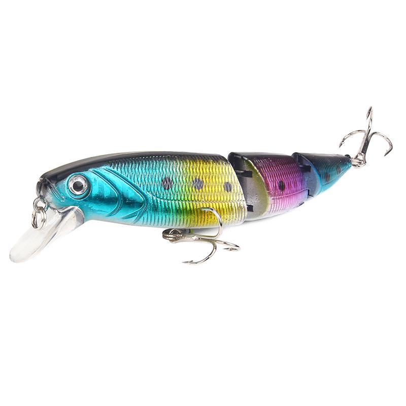 

Three-Section Hard Plastic Minnow Bait: Realistic Fishing Lure