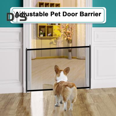 Mesh Dog Gate Portable Indoor Safety Mesh Gates for Kids Toddlers Pets No Drilling Baby Puppy Fence Guard for Doorways Walls Stairwells