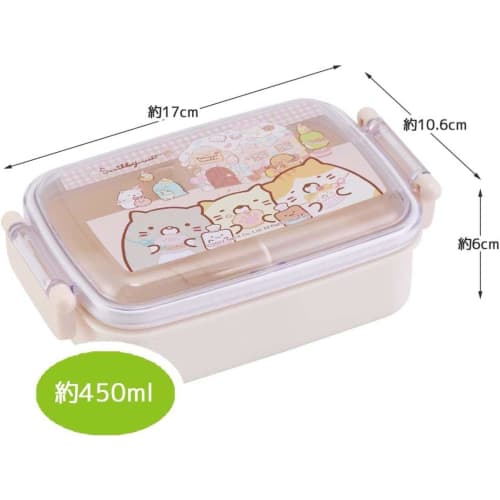 Skater Bento Box, 450ml, Sumikkogurashi Sweets Shop, Children's, Antibacterial, for Girls, Made In Japan, RBF3ANAG-A