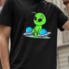 Cute Alien Lifting UFO Weights Funny Graphic T-Shirt Sci-Fi Gym Casual Cotton Short Sleeve Tee