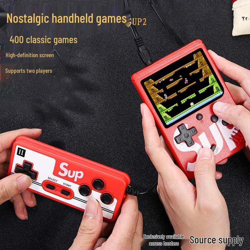 

Cross-Border Mini Handheld Game Console: 400-in-1 Classic Retro Childhood Games White 500-in-1