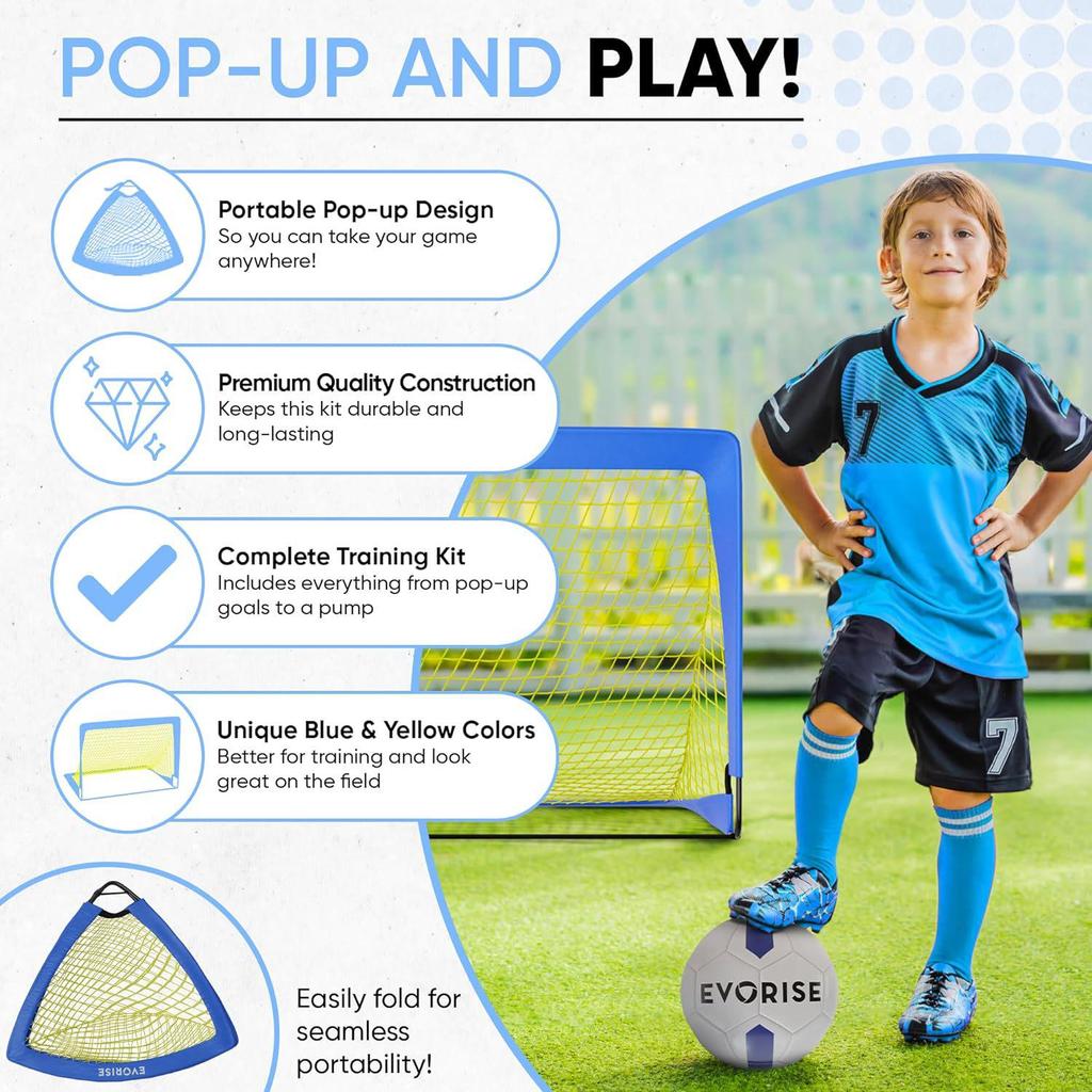 Children's Football Goal Net - Multiple Colors, Ideal for Beginners