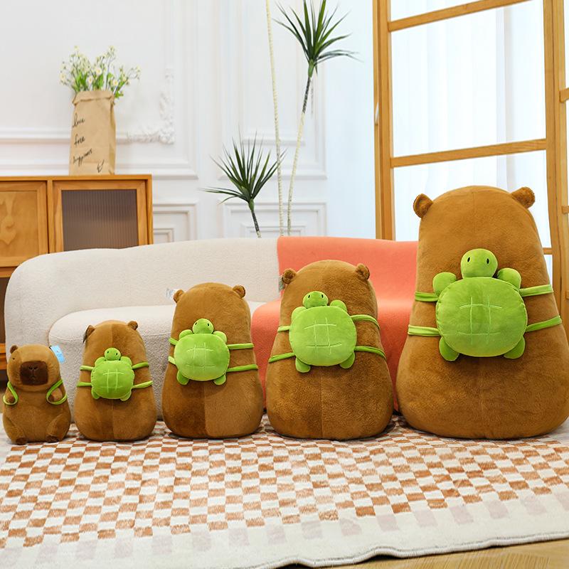 Creative Cow and Horse Feeding Bottle Kapibara Doll Plush Toy Capybara Doll Sleep Pillow Home