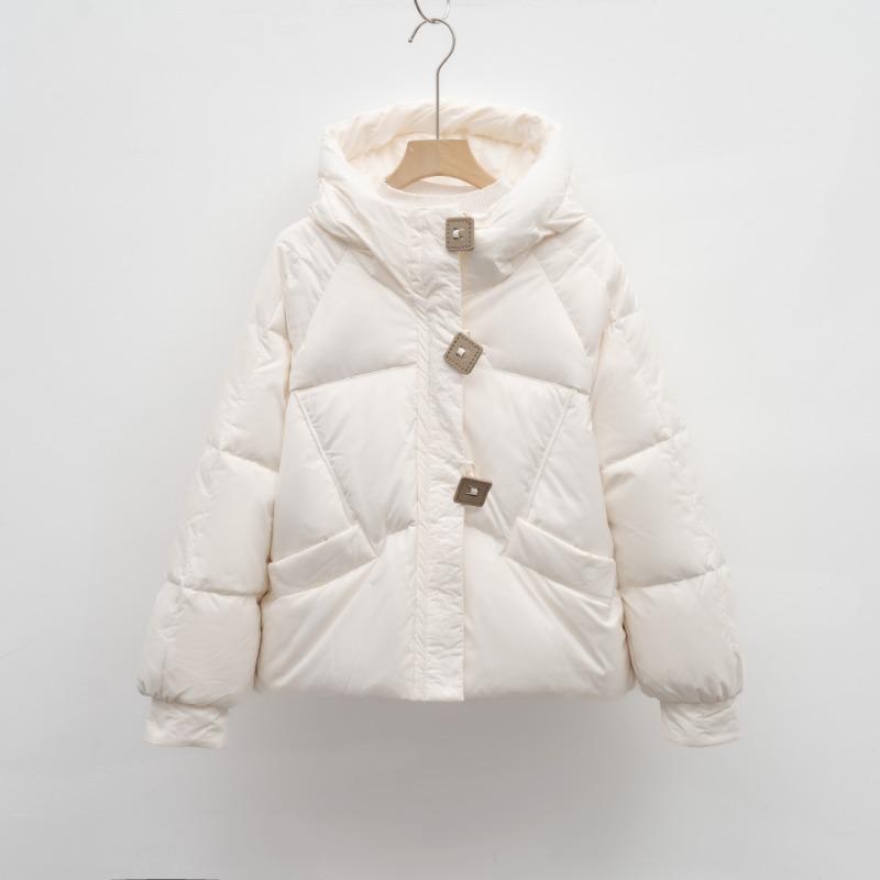 Winter New Sugar Square Button Down Jacket Loose Student Small Hooded Bread Jacket