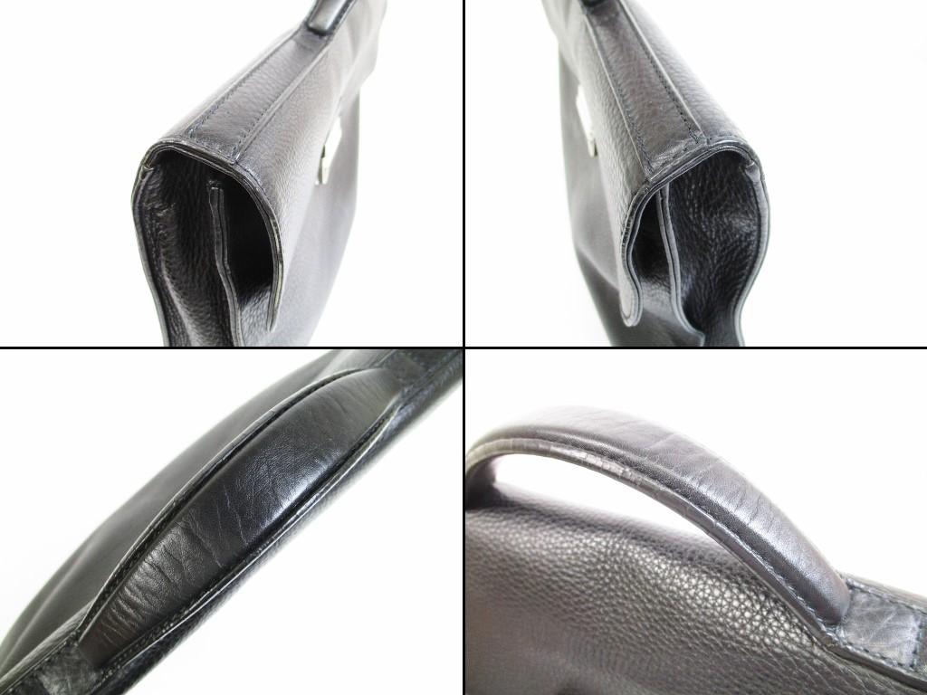 Authentic GUCCI Leather Briefcase Business Case Hand Bag #6358 Refurbished