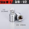 1/2,1/4,3/8 Ratchets Wrench Socket Adapter Converter Transfer Socket Wrench Ratchet Sleeve Adapter Drive Spanner Connecting Head