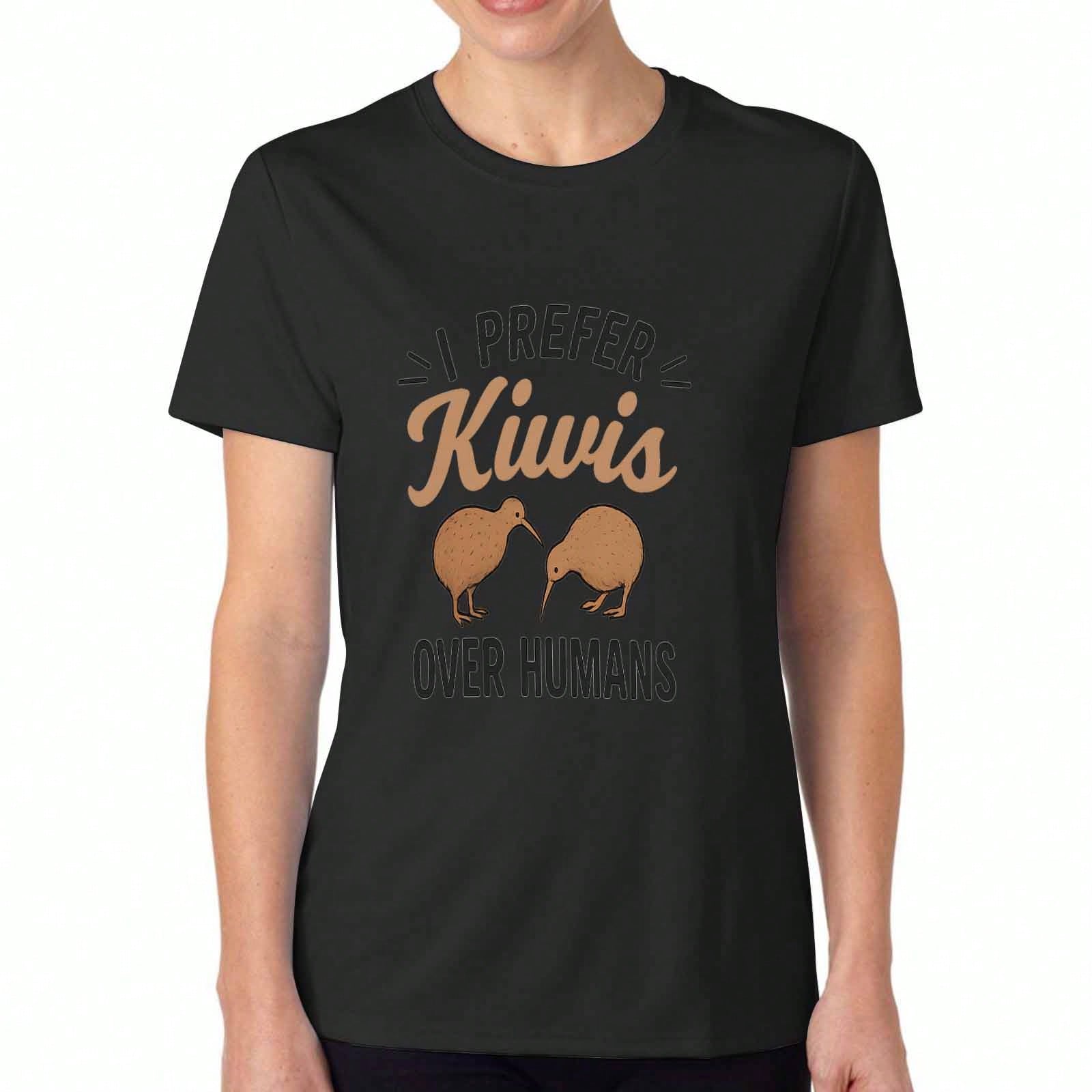 Kiwi Bird Not Kiwi Fruit Women s Cotton T Shirt, Premium Quality Print, Durable, Casual Fashion. Fun Kiwi And Fruit Design, Comfortable And Stylish, P S разноцветный