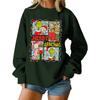 Women's Loose Comfortable Casual Fashionable Character Printing Round Neck Long Sleeved Sweatshirt