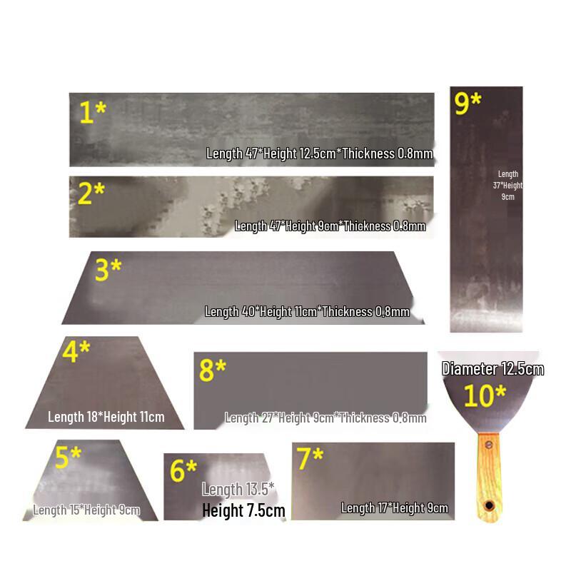 Benwang 6-Piece Automotive Putty Scraper Set