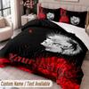 Custom Name Text 3Pcs Bedding Set Tokyo Ghoul Duvet Cover And Two Pillowcases
