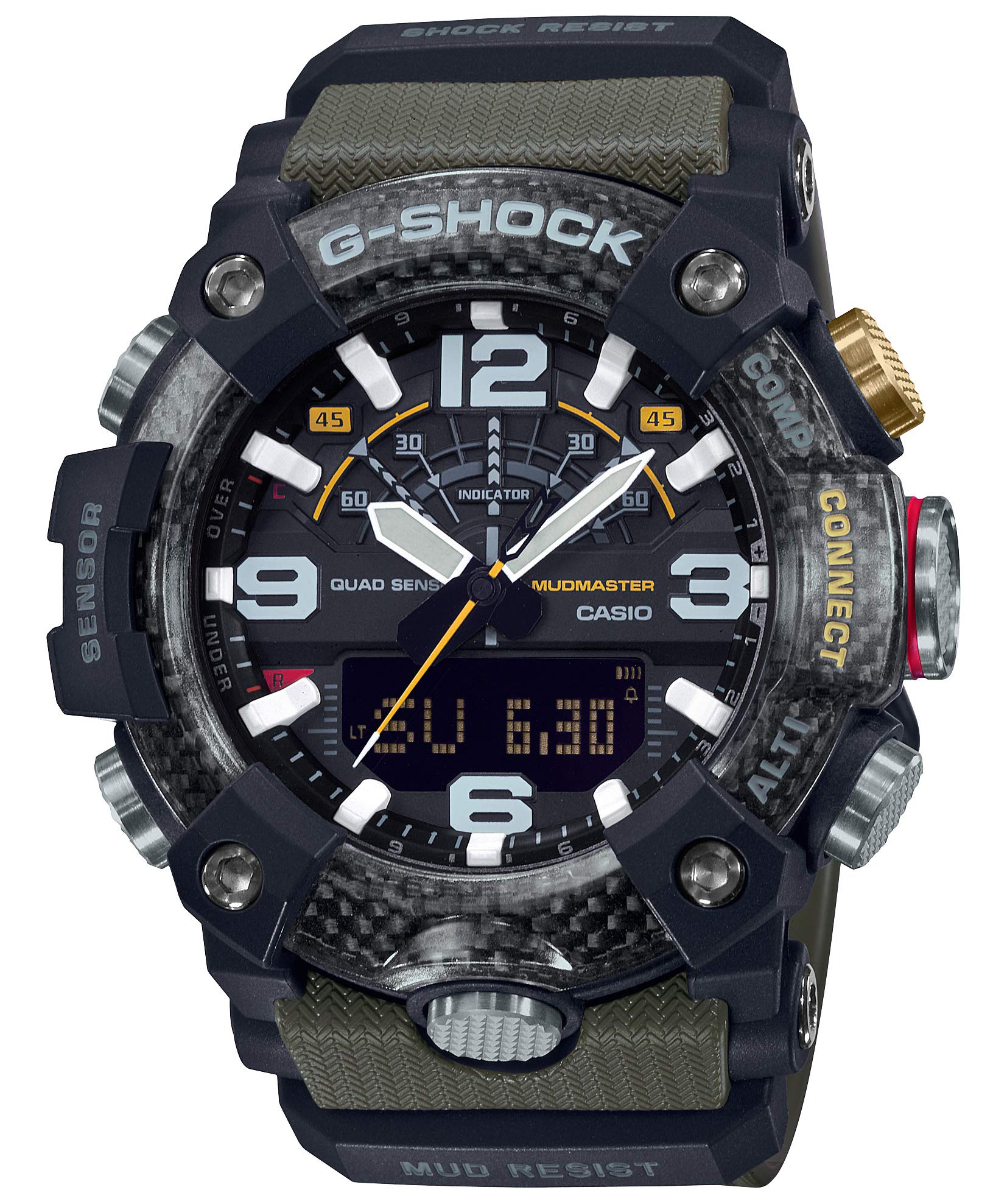 

Casio Watch Green with Bluetooth and Carbon Core Guard Structure G-Shock GG-B100-1A3JF Men s