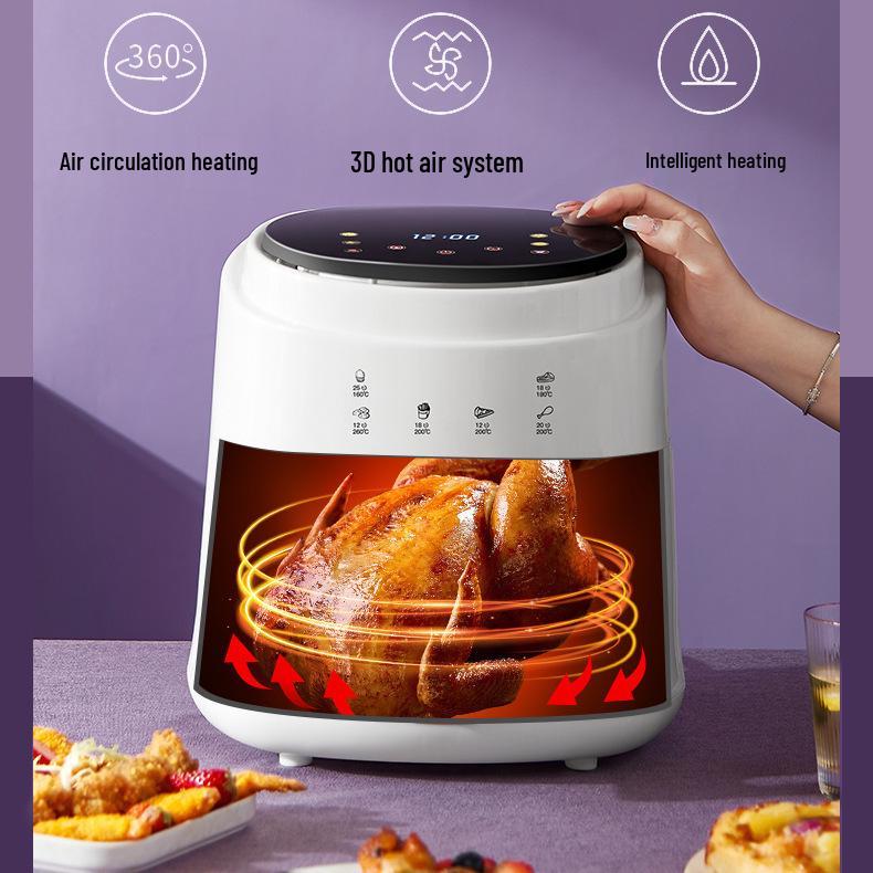 8L Smart Heißluftfritteuse: Großraum, Rauchfrei, Elektroofen mit Timer
