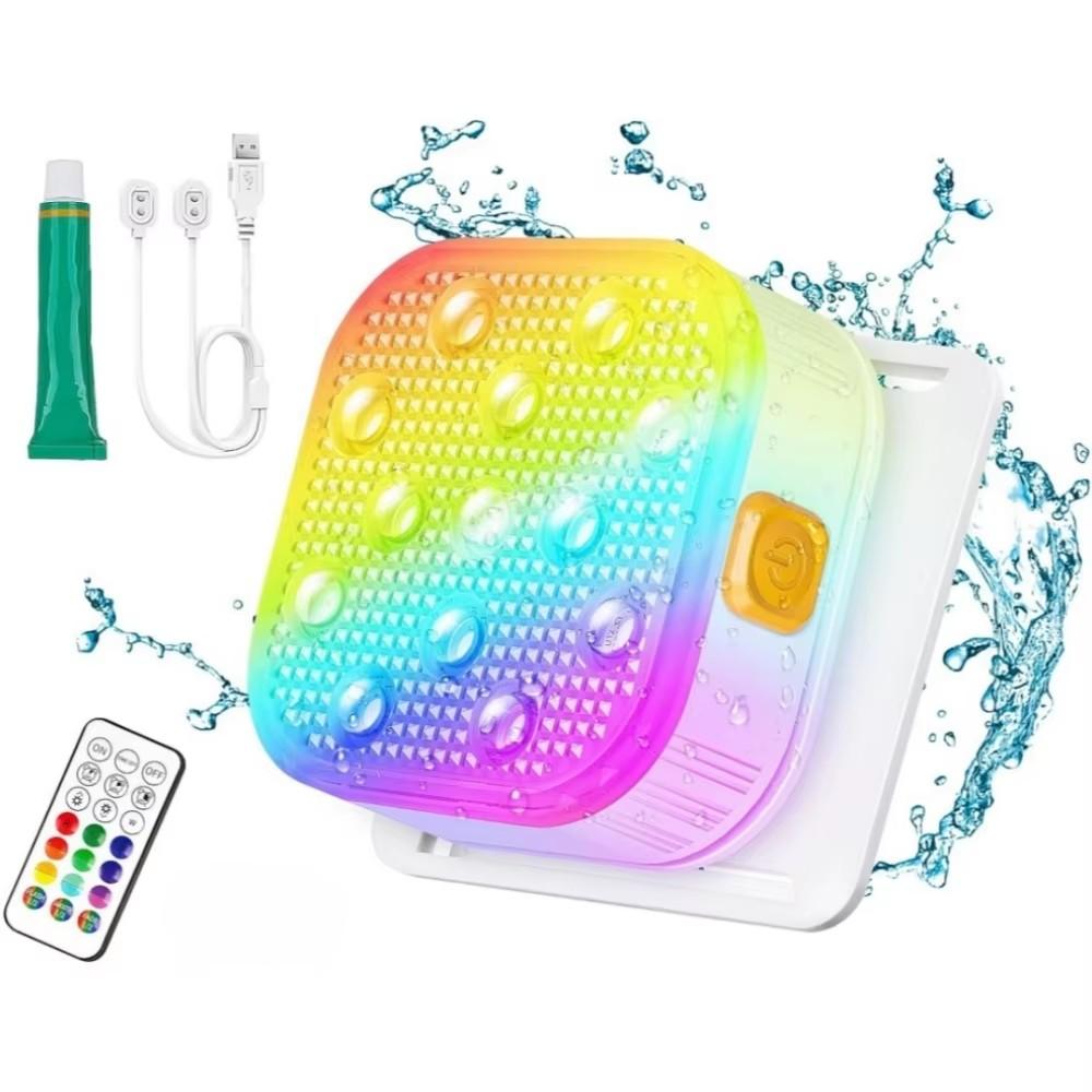 

Underwater Lights LED Submersible Pool Lights Rechargeable 200FT Remote Control Swimming Pool Light with Timer Color changing