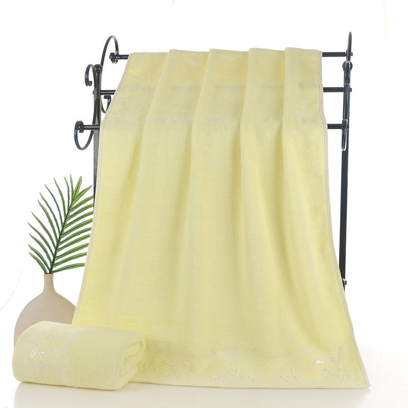 Pure Cotton Plain Water Cube Bath Towel 70 * 140 Thickened Cotton Bath Towel Gift Printing Embroidery