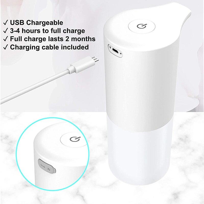 350ml USB Foam Soap Dispenser Battery Auto Touch Touchless USB Sensor Manual Charging Hand Wash Washing Fluid | Liquid Soap Dispensers