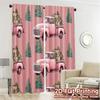 Set Of 2 Flat Printing Jit Curtains Without Rod Festive Truck Journey Fashionable Chic Polyester Curtain Made