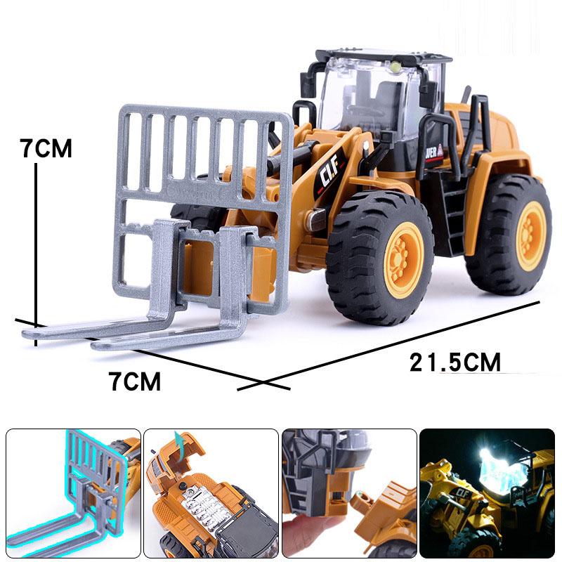 1:50 Excavator Snowplow Car Model Toy Metal Diecast Movable Joint Truck Engineering Vehicles Models Birthday Gifts for Boys