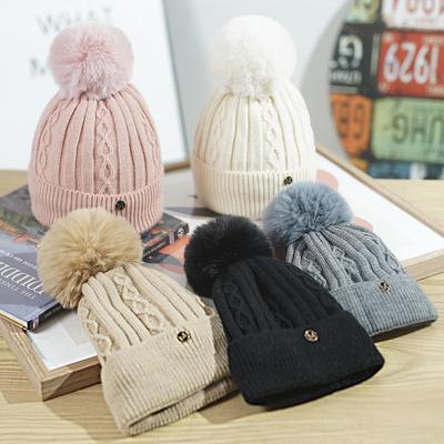 Καπέλο Γυναικείο Χειμερινό Μονόχρωμο Βελούδινο Πλεκτό Καπέλο Κορεατική Έκδοση Μοντέρνο Φοιτητικό Παχύ Ζεστό Αντιανεμικό Πλεκτό Καπέλο