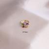 Womens Titanium Steel Jewelry Set Flower Gem Pendant Necklace Earrings Ring Fashion OL Style