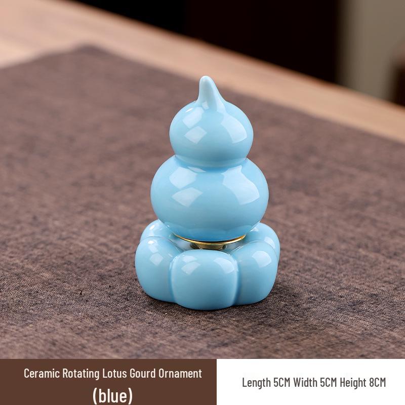 Vibrant Rotating Gourd Ornament: Stylish and Fun Tea Pet with Custom Logo Option