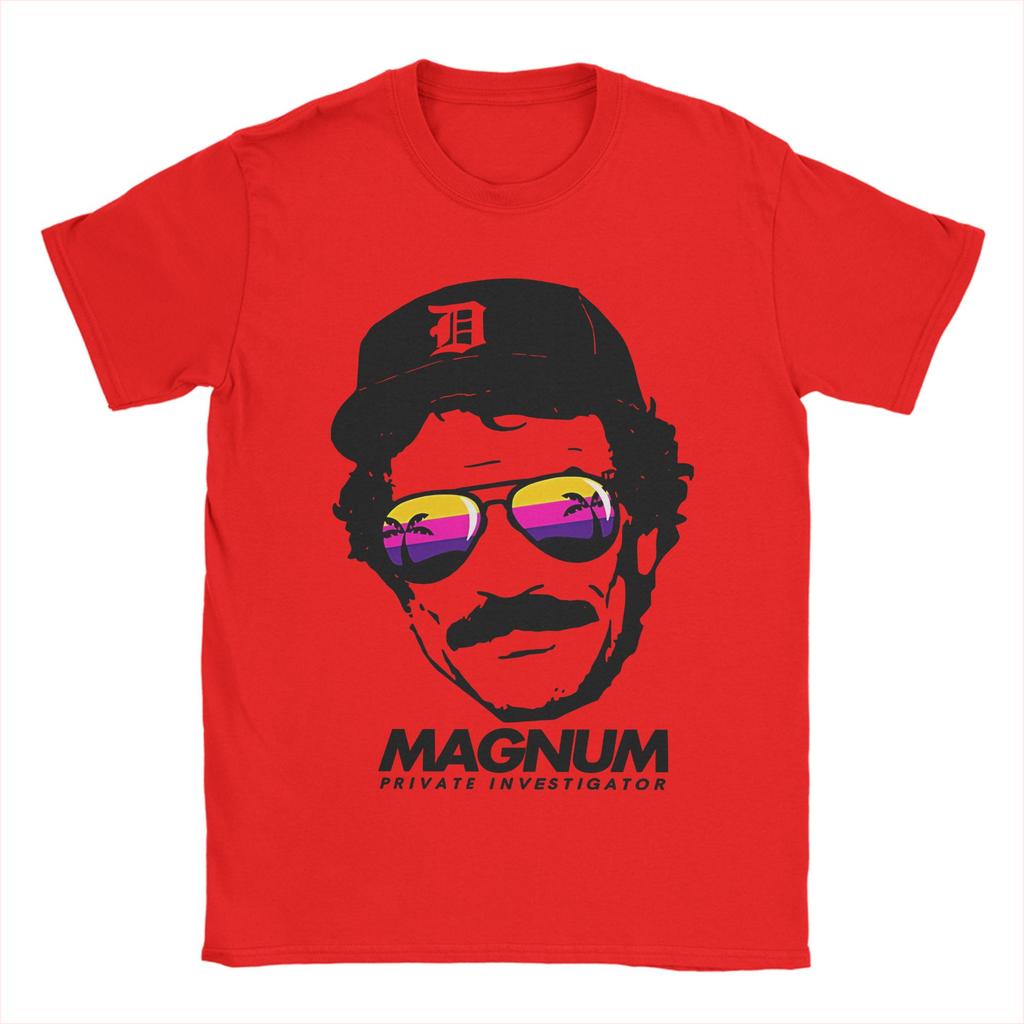 Magnum PI T Shirts Men Pure Cotton Novelty TShirt Crew Neck Tee Shirt Short Sleeve Clothes Classic
