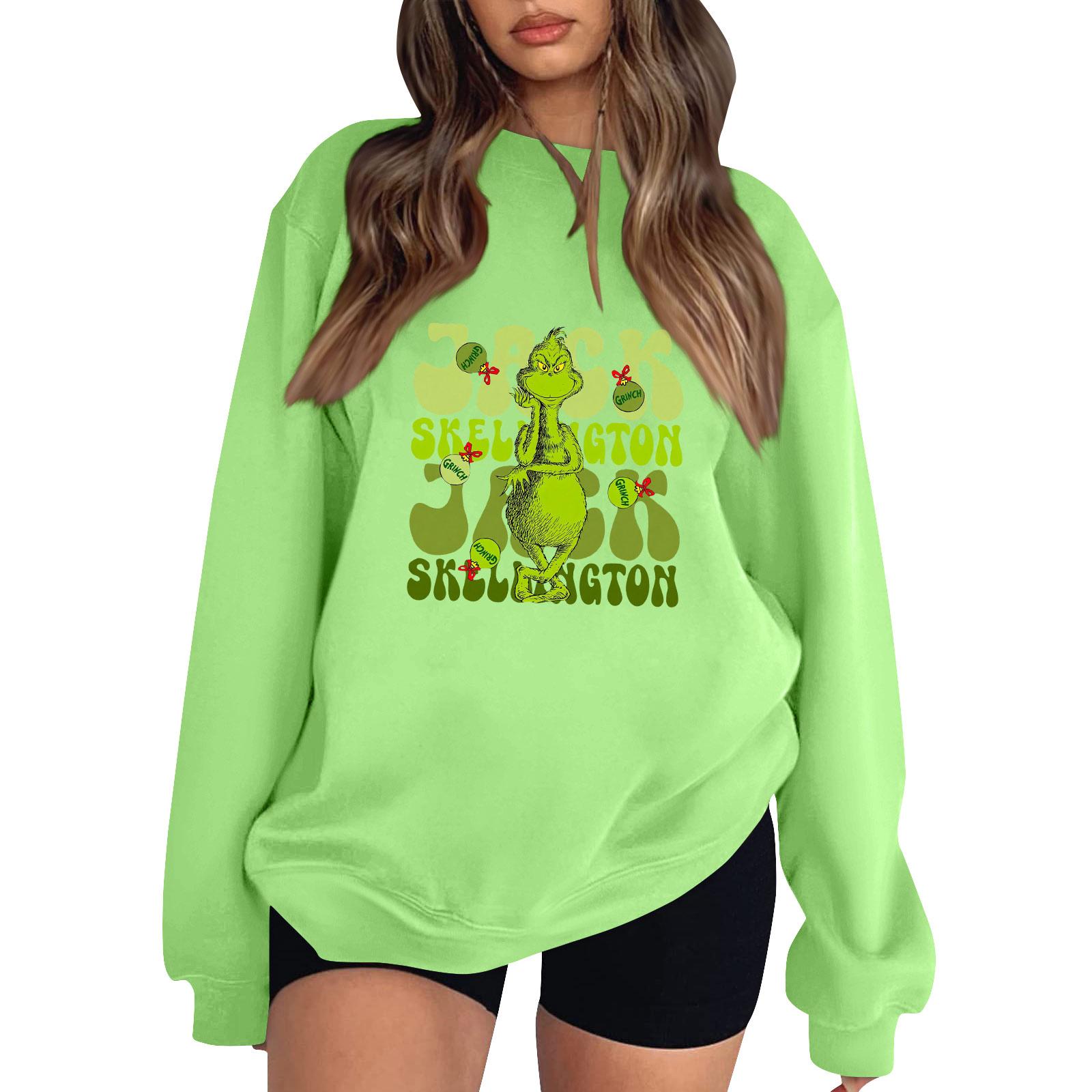 Women s Fashion Lightweight Long Sleeve Pullover Christmas Hoodie XXL