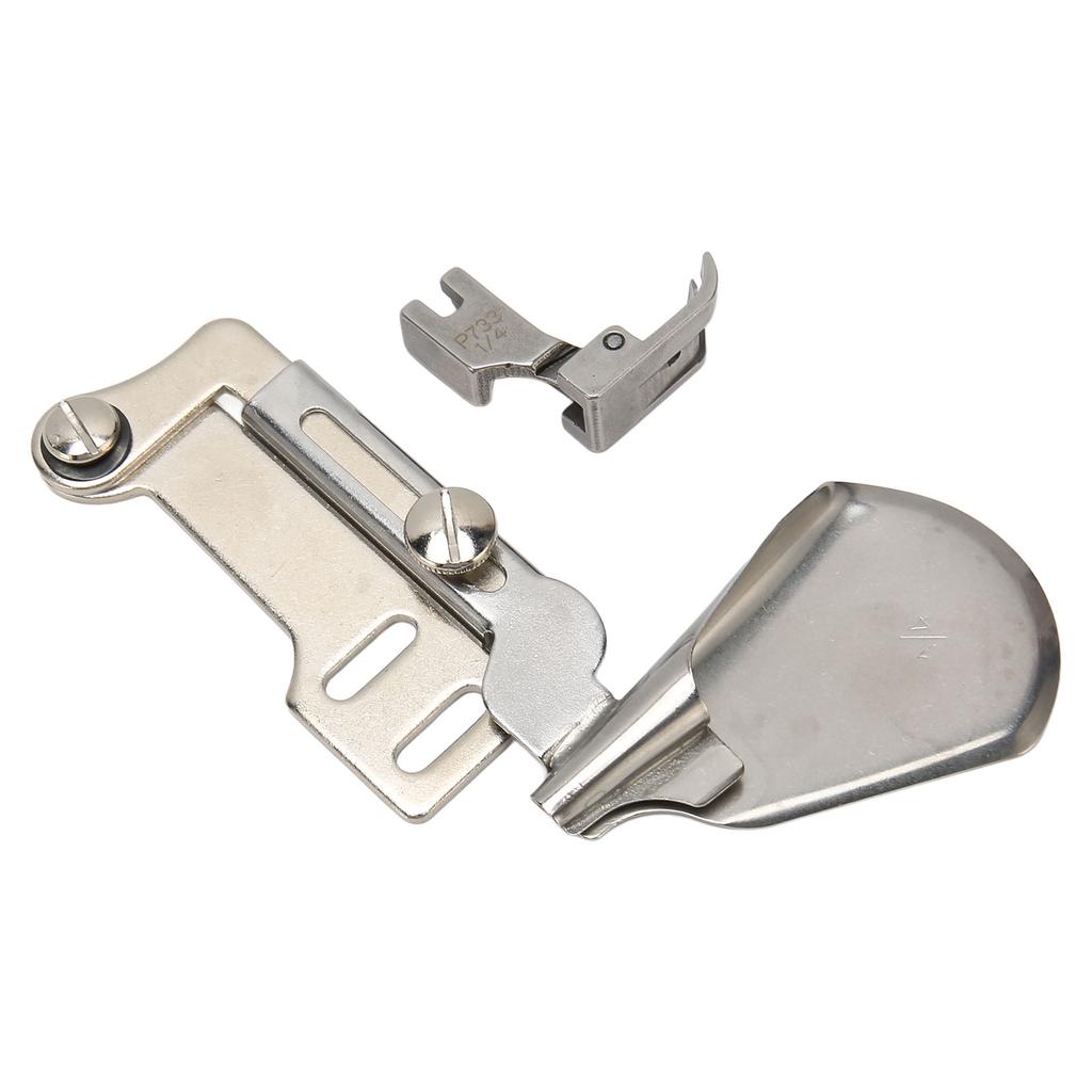 Sewing Machine Binder Stainless Steel Curved Edge Folder with Presser Foot for Bed Sheet Towel