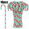 20Pcs Xmas Candy Canes Pendant Acrylic Xmas Tree Twisted Crutch Hanging Ornament Happy New Year Christmas Party Home Decoration