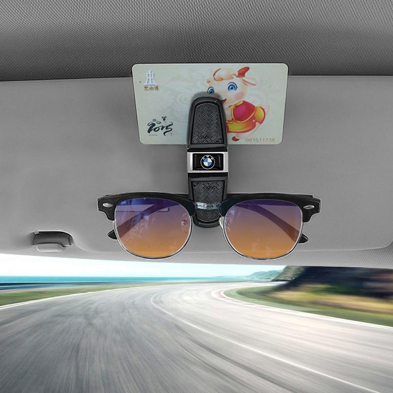 1 pz Portaocchiali da Visiera Parasole per Auto Clip Universale per Occhiali da Sole Porta Carte Per BMW F07 F34 F10 F20 F48 F39 F30 F25 F26 F15 F16 F22 F32 E90