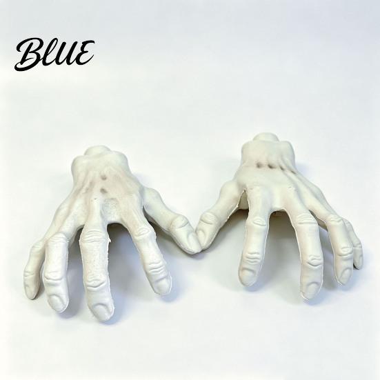 Script Killing Game Supplies 1 Pair Halloween Skeleton Hands Realistic Plastic Zombie