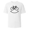 Bike Smile Print TShirt Casual Short sleeved Tops Summer Tees For Unisex Unisex 100 Cotton Oneck Oversize Streetwear Basic Top