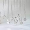 Stainless Steel Simple Personalized Ghost Pendant Necklace For Women Men Funny Pumpkin Clavicle Choker Halloween Party Jewelry