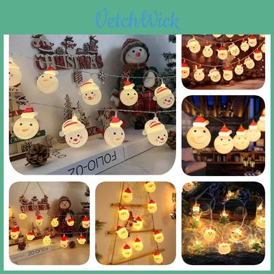 Vibrant Christmas Led Fairy Lights Featuring Snowman Santa And Reindeer Designs For Cheerful Celebrations