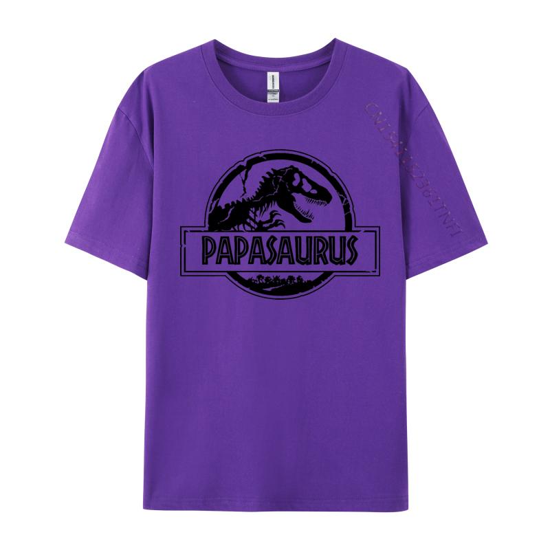 Papasaurus Tshirt Faddish Cosie Top Tshirts Premium Cotton Male T Shirt Gift From Son And Daughter Amazing