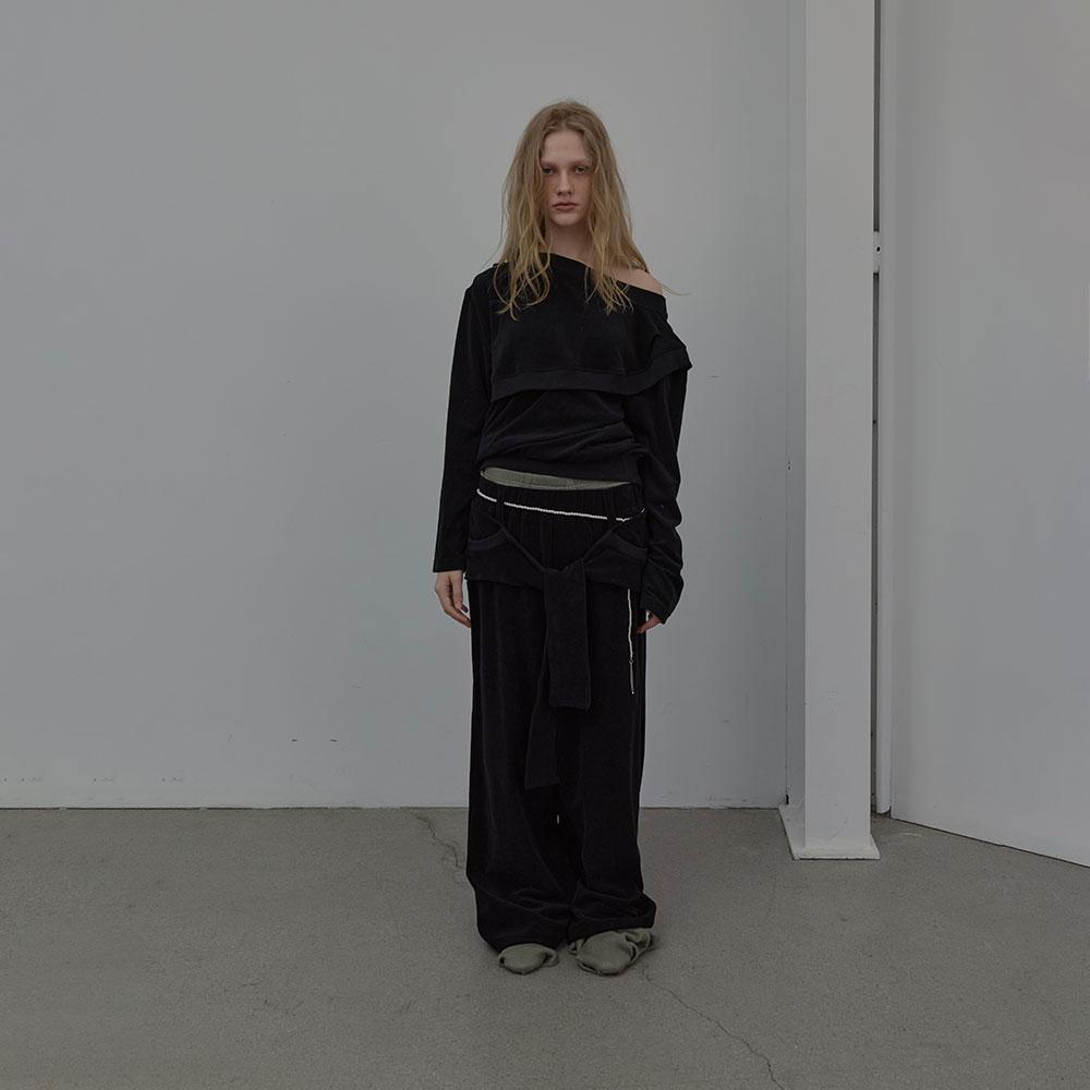 LCDC™ Layered Detail Jersey Top (Black)