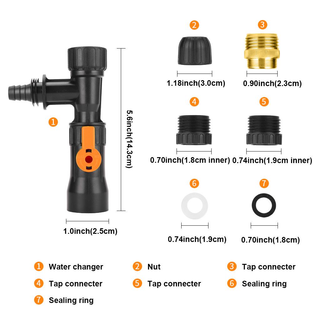 Faucet-Style Fish Tank Water Changer and Cleaning Pump