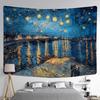 Van Gogh Oil Painting Wall Tapestry Multi Pattern Soft Background Home Decor Multi Size Wall Hanging Aesthetic