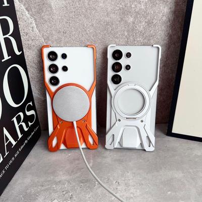 Samsung S26 Ultra Magnetic Case with Rotating Stand - Drop-Proof Protective Cover for S25U & S24U Models