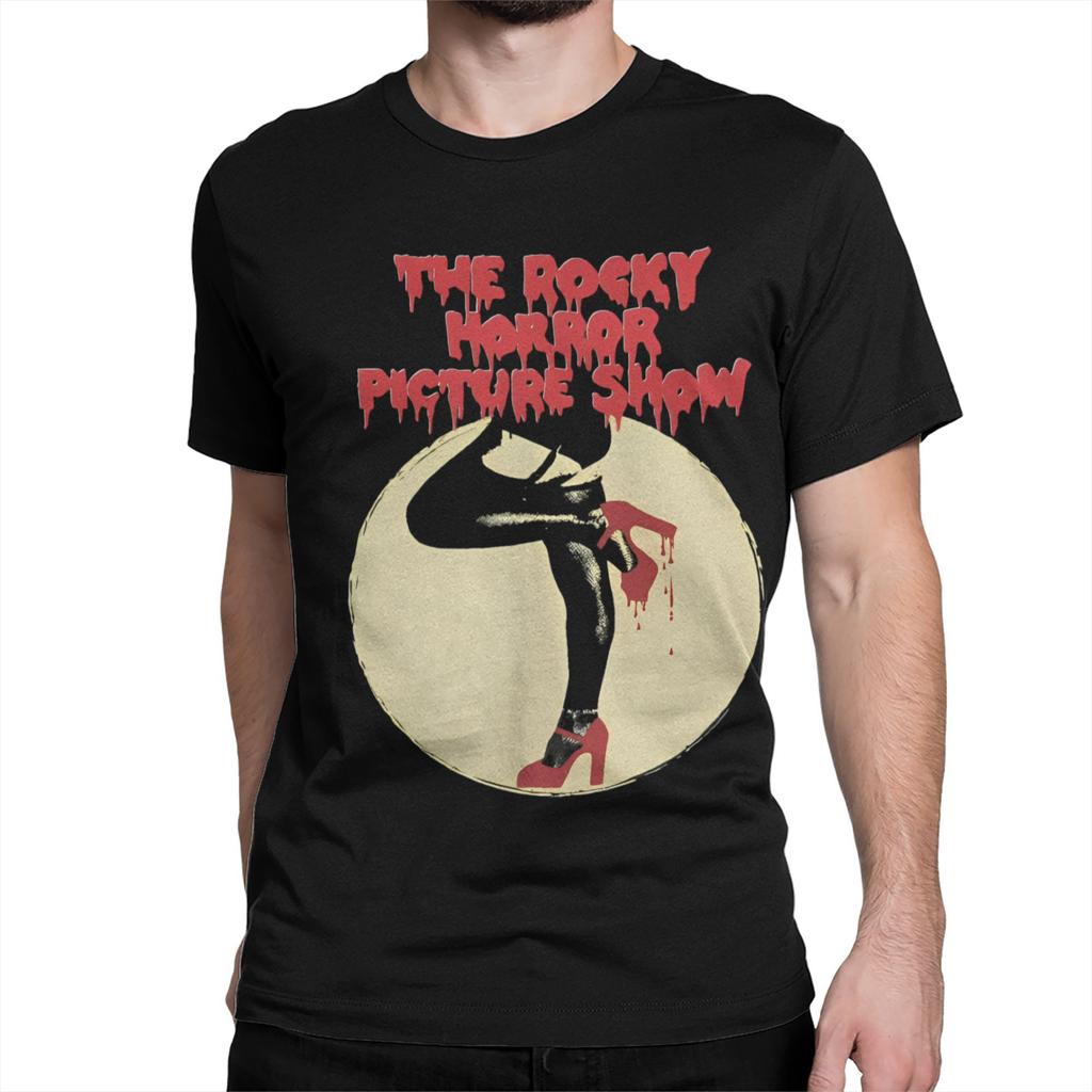 Men T-Shirts The Rocky Horror Show Vintage Pure Cotton Tees Short Sleeve Picture Show T Shirts Crewneck Clothing New Arrival