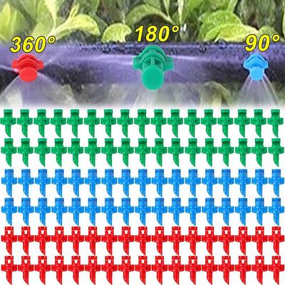 Çok Renkli Püskürtmeli Mikro Sprey Başlığı (Mavi 90°, Yeşil 180°, Kırmızı 360°) Çim ve Ağaç Soğutma İçin